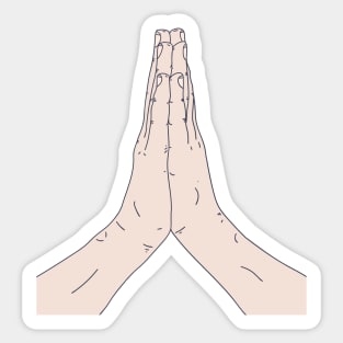 Praying - Emoticon - Folded Hands Sticker